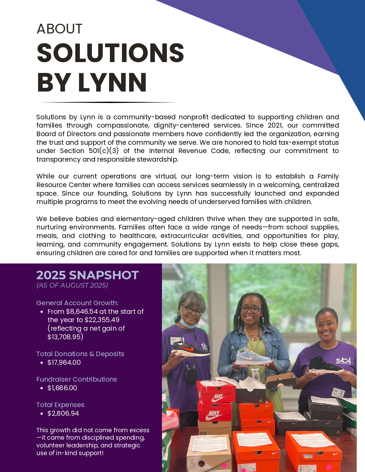 Solutions by lynn Raleigh children non-profit about us