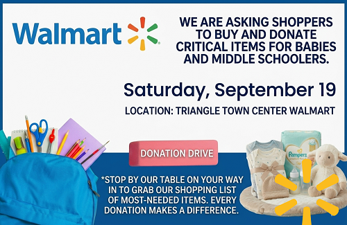 Solutions By Lynn walmart charity drive table triangle